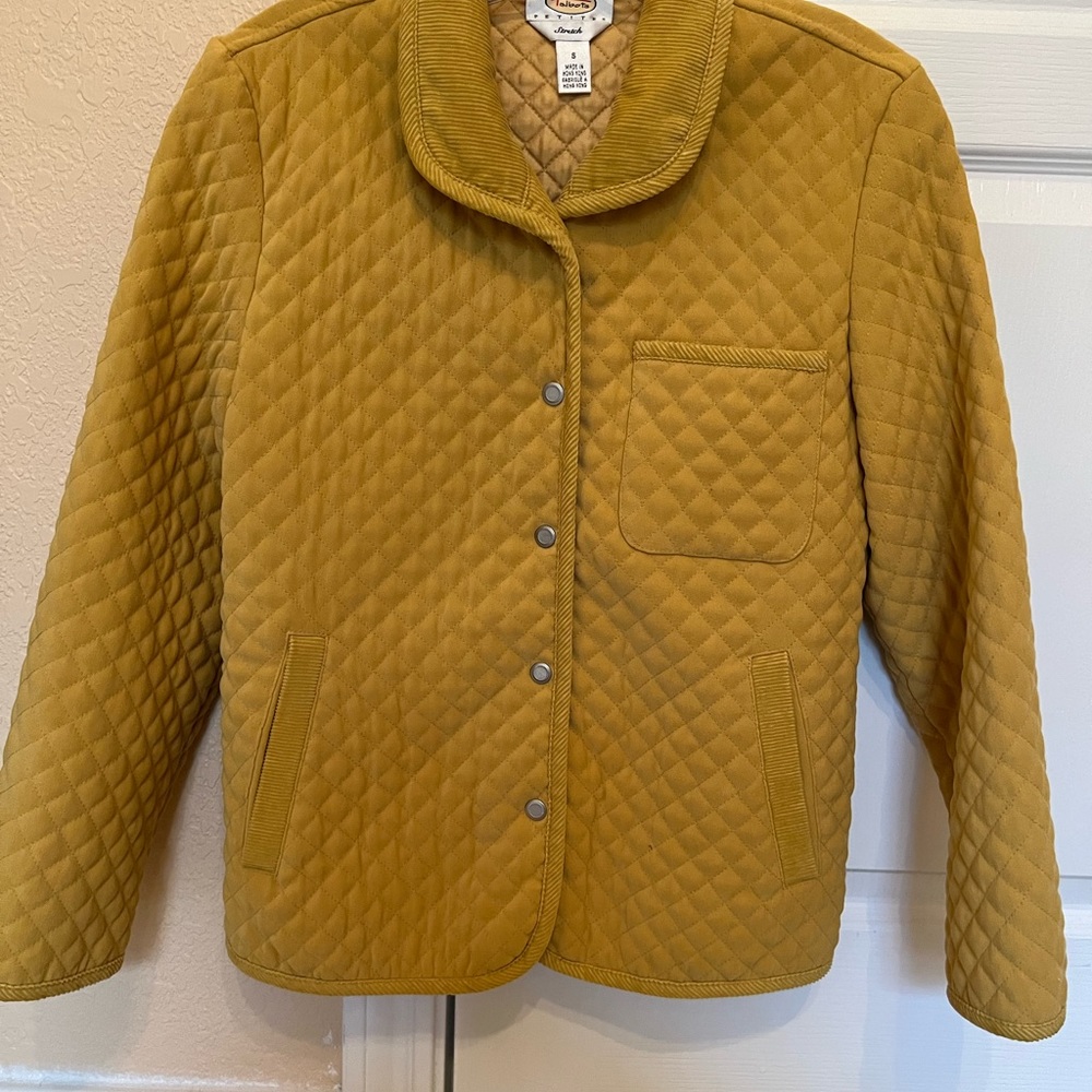 Talbots small petite gold yellow cotton jacket